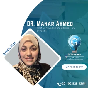 Dr. Manar Ahmed ( 1st Language Edexcel )- M